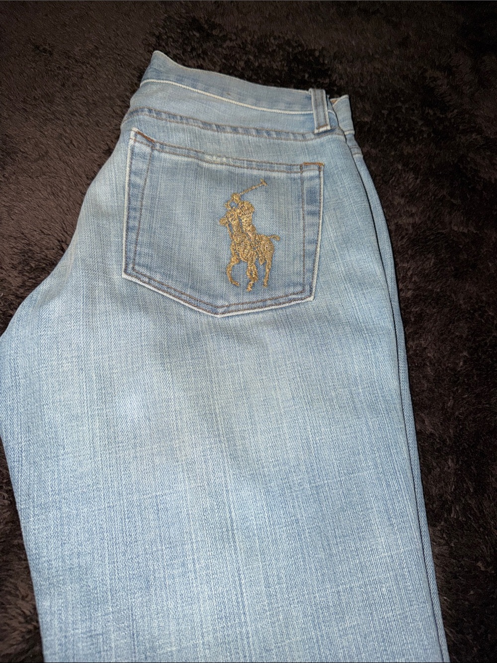 Ralph Lauren Big Pony Gold Dusted Jeans NWOT